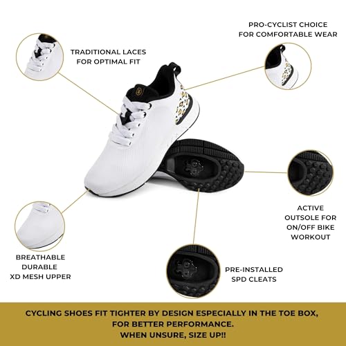 Image of Tommaso Women's Cycling Shoes with Pre-Installed SPD Cleats - Easy to Walk-in Ventilated SPD Cycling Shoes for Women's Spin Classes and Indoor Bikes - Comfortable on Foot and Toebox.