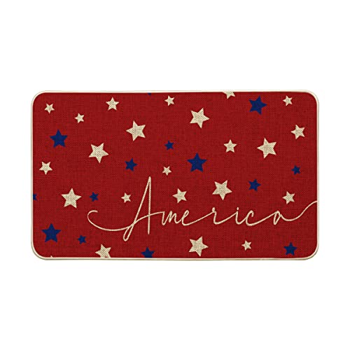 Red Stars 4Th Of July Doormat, Home Decor Patriotic Liberty Low-Profile Switch Rug Door Mat Floor Mat For Indoor Outdoor 17X29 Inch #TOP6
