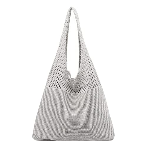 Sac à bandoulière rétro tricoté main pour femme au style élégant et léger