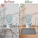 Bedside Commodes Mat, Bedside Toilet Floor Mat with Raised Edge for Floor Protector, Silicone Non-Slip Protective Mat for Under Commode Chair, Recyclable and Waterproof 23.6