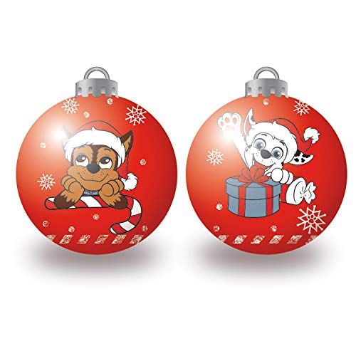 ARDITEX PW14024 Pack de 6 Bolas árbol de Navidad diámetro 8cm. de Nickelodeon-Patrulla Canina