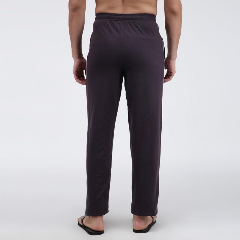Image of Amul Comfy Men's Track Pant | Super Combed Cotton Rich Blend | Adjustable Drawstring Closure | Slim Tailored Fit | Soft Comfortable Everyday Bottom Wear | Color May Vary (Pack of 1)