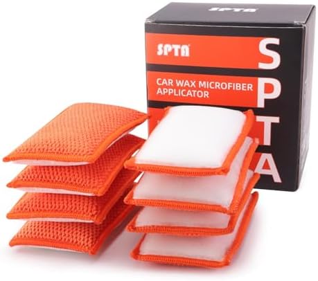 Innenraum Pads, SPTA 8 Stück Mikrofaser Autoschwamm porentiefe Reinigung von Kunststoff, Polster, Leder & Armaturen - wie Mikrofasertücher Auto Innenraum Reiniger Pads, Innenraum R