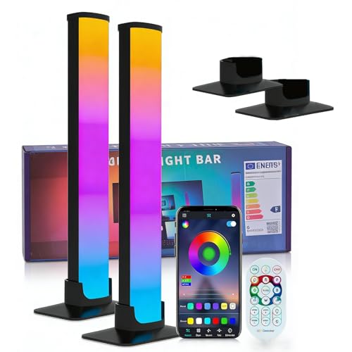 Image of StoneBanks 2Pack Smart RGB LED Light Bar for TV, Multi-Colored WiFi Light Bars Compatible with Alexa and Google Assistant, Scene and Music Modes Lighting for Gaming, Pictures, PC, Room Decoration
