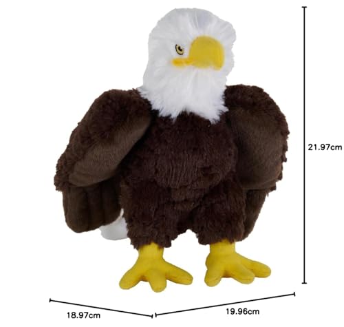 Wild Republic Cuddlekins Eco Mini Bald Eagle, Stuffed Animal, 8 Inches, Plush Toy, Fill is Spun Recycled Water Bottles, Eco Friendly - Image 2