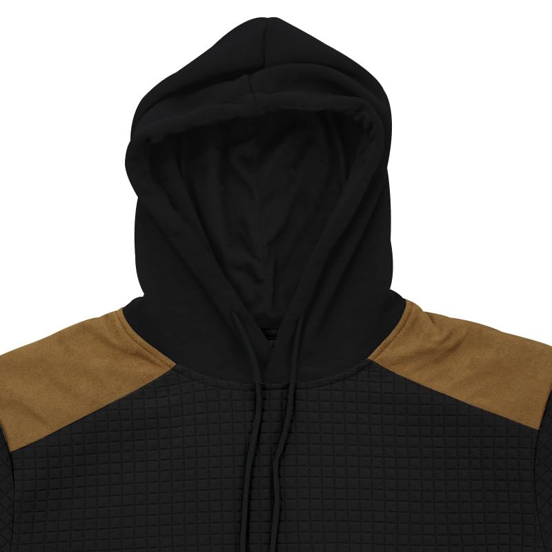 Mens Hoodies Pullover Jacquard Color Matching Sweater Long Sleeve Casual Big and Tall Sweatshirt2