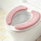 便座カバー 貼る 洗える フランネル素材 防寒 あったか仕様 吸着タイプ ずれない 便座シート 貼るタイプ トイレカバー 便座カバー O型/U型/洗浄暖房型兼用 (ピンク)