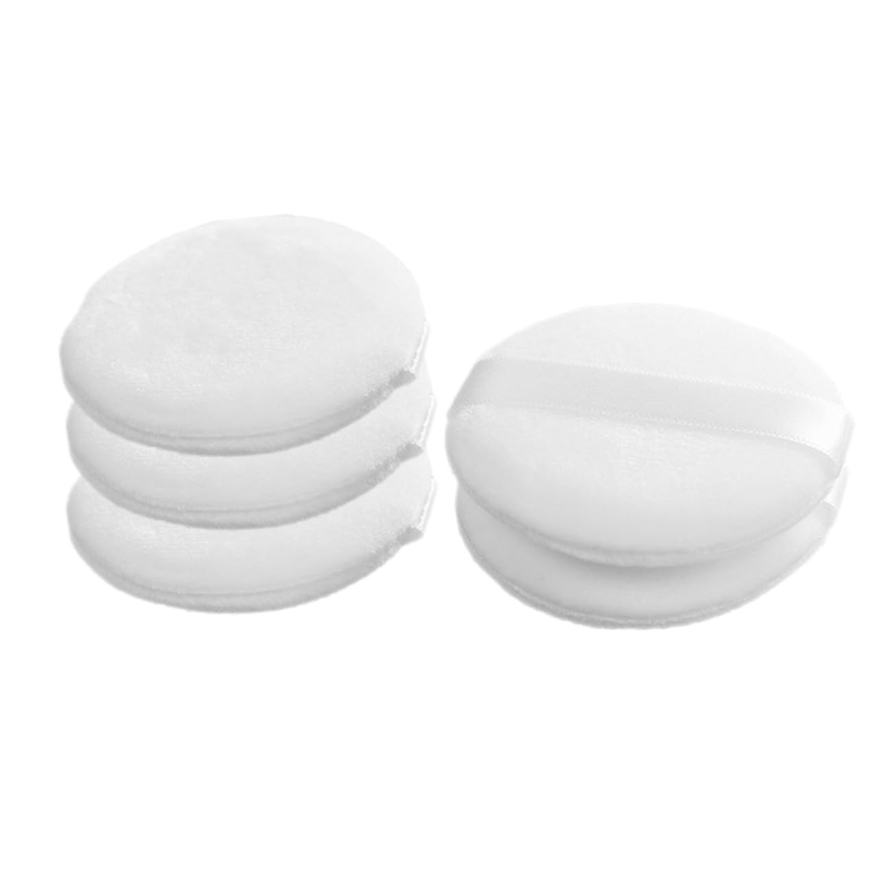 Vaguelly 5Pcs Soft Velour Makeup for Women Durable Powder Pads for Application Cosmetic Tool for Loose Powder Easy to Use for All Skin