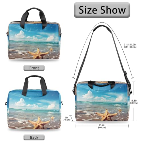 Maletín para laptop con estrella de mar 15.6 pulg. miniatura 6