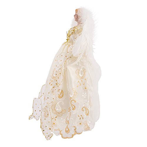 Kurt Adler UL 10 Light 14-Inch Gold Angel Treetop - Thumbnail 5
