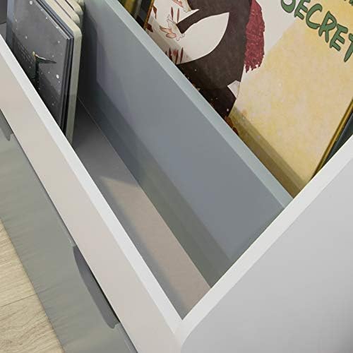 SoBuy® KMB17-HG, Children Kids Bookcase Book Shelf Storage Display Rack Organizer Holder, Storage Drawer on Wheels