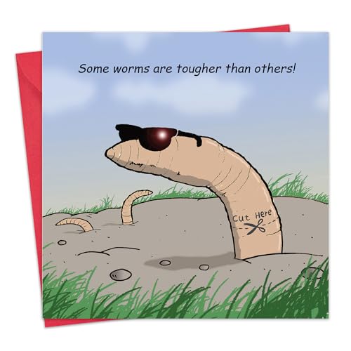 Twizler Funny mit einer harten Wurm – blanko Karte – Happy Birthday – HUMOR Karte – Jahrestag – Vatertag Karte – Valentinstag – Herzlichen Glückwunsch Karte – Ruhestand – Viel Glück Karte