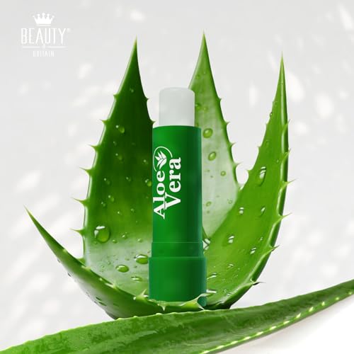Set of 12 x Lip Balms Aloe Vera Long Lasting Moisturizing Lip Care Unisex Full Size Display Box Beeswax Vitamin E Omega-3 - Image 3