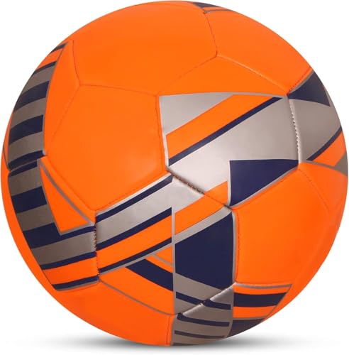 Image of Nivia 1021YL Blade Machine Stitched Football, Size 5 (Orange) Material: PVC