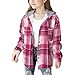 toddler girl flannel Girls Cute Flannel Fall Winter Shacket Plaid Jacket Casual Long Sleeve Button Down Fashion Coat 4-12 Years