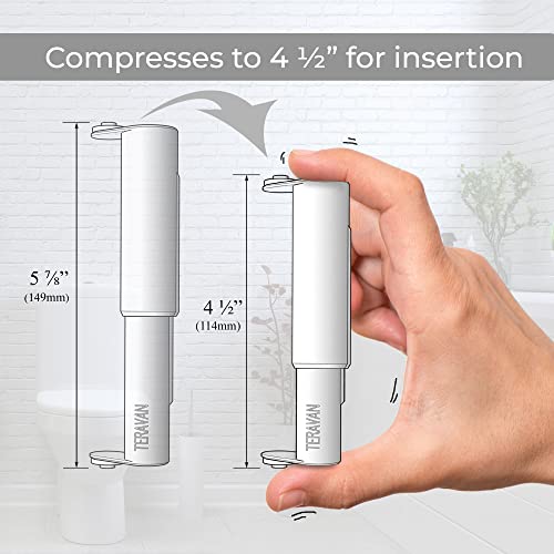 Extensor para papel higiénico Teravan extragrande negro para portarrollos de baño 4