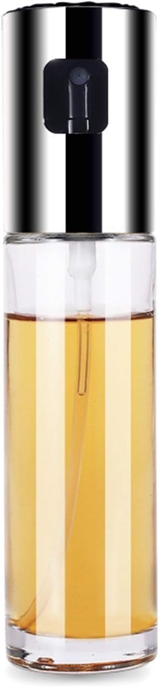 Pluvérisateur d'Huile 2 en 1, Vaporisateur d'olive Bouteille, Spray Huile Cuisine Verre, Qualité Alimentaire Vaporisateur d'huile (Noir