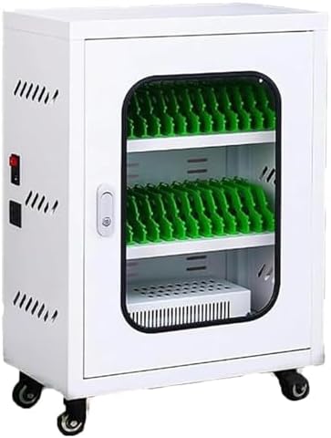 Cell Phone Locker Box for Classroom with Door Locks and Keys Clear Acrylic Jail Storage Cabinet，Secure Rechargeable Phone Lock Box - 30-Slot USB Charging Station for Mobile Device Storage -