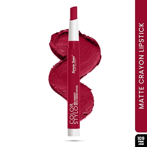 Image of Seven Seas Color Stylo Non Transfer Matte Crayon Lipstick Matte Finish | Waterproof |Long Lasting |Lasts Up to 24 hours (Pink Jam)