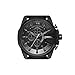 Diesel Mega Chief Stainless Steel and Silicone Chronograph Men's Watch, Color: Grey, Black (Model: DZ4378)