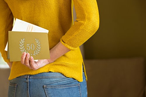 Wenskaart I kaart gouden bruiloft, uitnodiging 50 jaar bruiloft I edel elegant hoogwaardig I pop-up kaart, L11 - Image 5