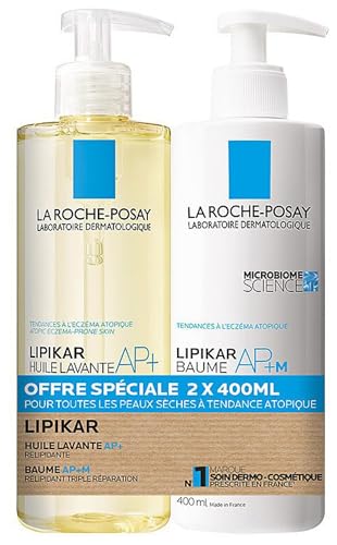 La Roche-Posay - Pack Lipikar - Aceite Lavante AP+ 400 ml + Bálsamo Relipidant 400 ml