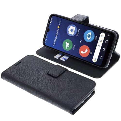 Coque Doro 8200 portefeuille style livre noir pour sécuriser vos sorties quotidiennes