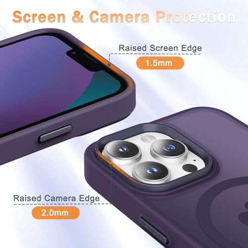 Image of YENAPOON for iPhone 13 Pro Max Case, Matte Magnetic Phone Case, Purple