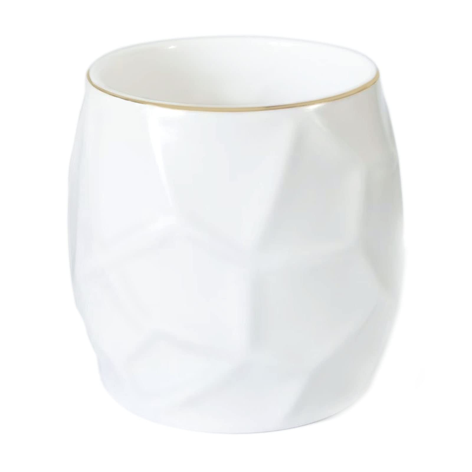 Ceramic Cute Pen Holder Stand Desk Pencil Cup Pot Organizer Makeup Brush Holders for Home Office, White