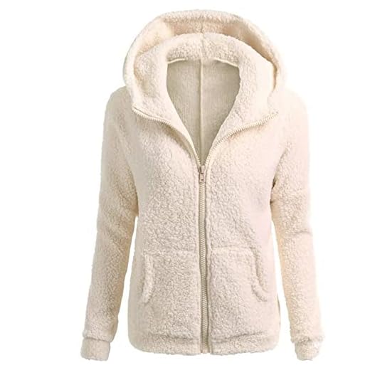 Veste Polaire Femme avec Capuche Grande Taille Manteau Hiver Chaud Sweat Polaire Zippée Pas Cher A La Mode Chic Sweat Zippé Kawaii Manteau De Velours Manche Longues Amples Pullover