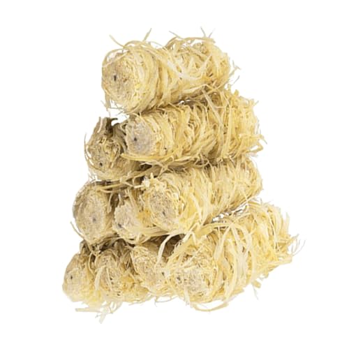 BCOATH Rollos de Madera Natural para Encender Fuego 50 Piezas para Barbacoa y Camping, Ignición Rápida, Duradera y Práctica para Exterior y Hogar
