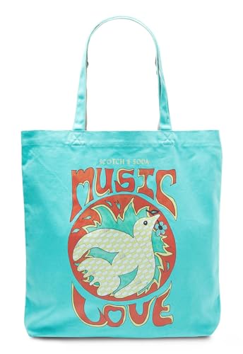 Scotch & Soda Canvas Artwork Tote Absinthe : sac cabas femme et homme en toile