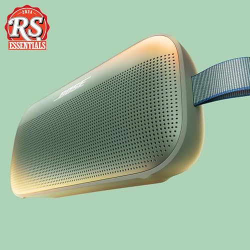 Image of Bose New SoundLink Flex Portable Bluetooth Speaker (2nd Gen), Portable Outdoor Speaker with Hi-Fi Audio, Up to 12 Hours Battery Life, Waterproof and Dustproof, Alpine Sage