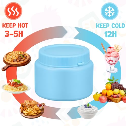 Image of Lunch Box Kids, Leak Proof 5 Compartment Bento Box for Kids, 13oz Thermo for Hot Food Kids Lunch Box,Hot Lunch Box for School Travel