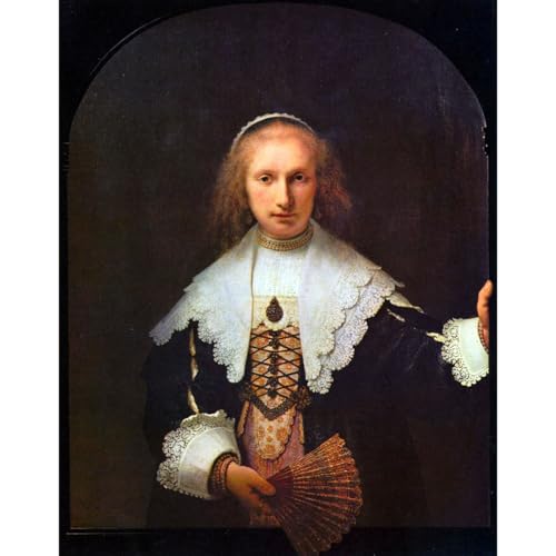 Rembrandt tableau Agatha Bas - Impression sur toile enroulée - Décoration murale grand format
