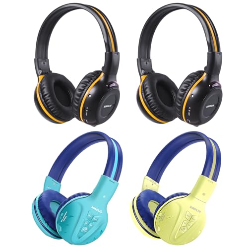 SIMOLIO Wireless IR & Bluetooth Headphones for Car DVD & Kids, Infrared & Bluetooth Compatible with Honda Odyssey & uConnect VES & Dodge Grand Caravan & Chevy Suburban 2006-2022