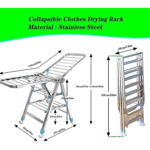 Acier inoxydable robuste pour cet étendoir à linge sans aucun assemblage - 8
