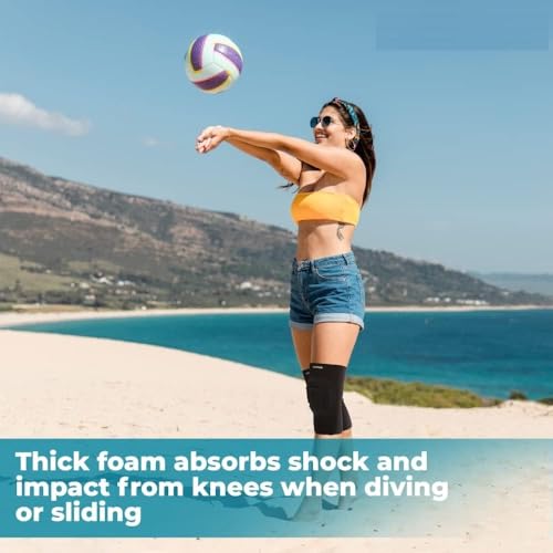 Image of Leosportz Dancing Knee Pads for Men Women - Sponge Protective Thick Anti-Slip Collision Dance Kneeling Kneepads | Ideal for Sports, Workouts, Volleyball, Running (Black, Large)