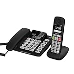 Gigaset DL780 Plus Kombi-Set schnurgebundenes Telefon & Mobilteil, extralaut Hören, hörgerätekompatibel, gemeinsames Telefonbuch, schwarz