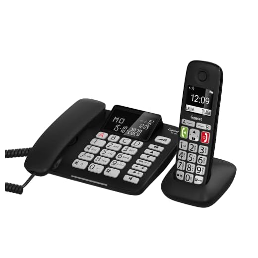 Gigaset DL780 Plus, Schnurgebundenes Telefon & schnurloses Telefon, Kombi-Set, Verstärker-Funktion für extra lautes Hören, Hörgerätekompatibel, gemeinsames Telefonbuch, schwarz [Deutsche Version]