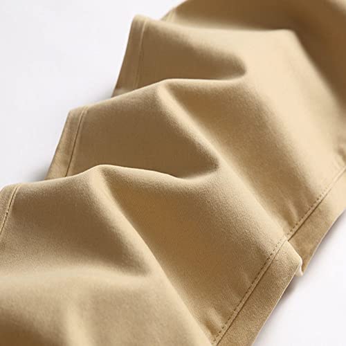 Keevoom Mens Stretch Skinny Flat-Front Fashion Style Comfy Solid Casual Slim Fit Business Dress Chinos Pants Khaki #TOP4