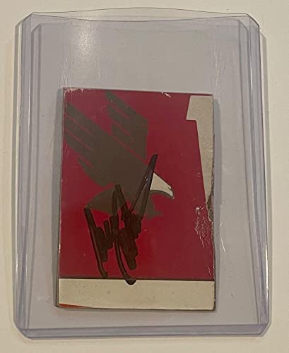 1989 Mark Martin Folgers Coffee Signed Race Used 2x3 Sheetmetal Piece #11 - NASCAR Autographed Race Used Items