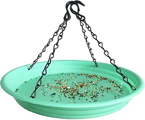12.8" Platform Bird Feeder,Large Hanging Tray Squirrel Feeder,Wild Bird Seed