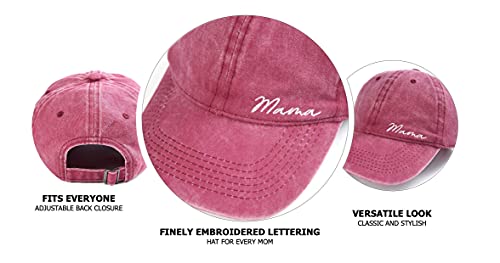 Lichfamy Mama Hat For Women, Fun Dad Hat, Cute Mom Hat, Gift For Mom Baseball Caps - Red #TOP7