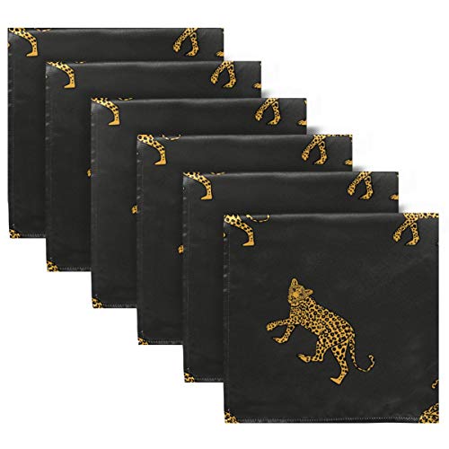Bolaz G50277261P381C416S789 Cloth Napkins Leopards Washable Polyester Dinner Napkins Great thumb #5
