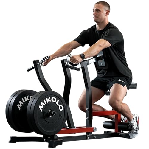 Mikolo Plate Loaded Seated Row Machine for Home Gym, 400LB