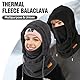 AYPOW Thermo Fleece Sturmhauben Winter, Winddichte Balaclava Gesichtsmaske, Warme Fleecefutter Skimaske Weicht Verstellbare Kapuze Hut Motorrad Fahrrad für Herren Damen Outdoor Skifahren