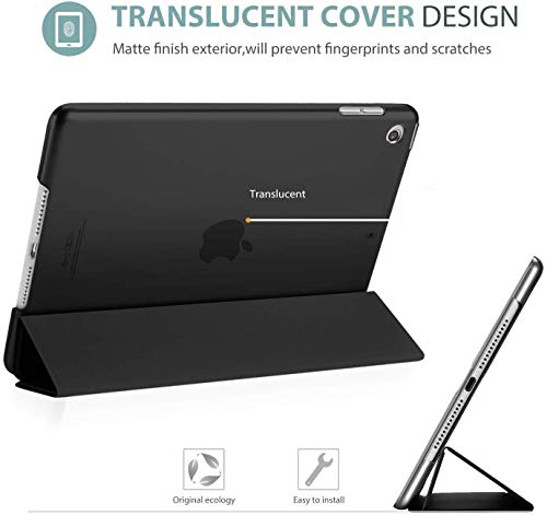 Image of MOCA Case for iPad 9 9th 8 8th 7 7th Generation 10.2 inch inch 2021 2020 2019 Launch A2603 A2604 A2605 A2270 A2428 A2429 A2430 A2197 A2198 A2200 iPad Smart Flip Cover Case (Black)