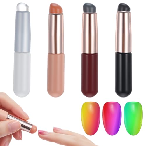 Sibba 4 Pcs Silicone Chrome Nail Powder Applicator, Silicone Nail...