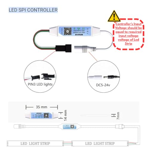 Image of SP621E Bluetooth Addressable LED Controller with Free Protective CASE WS2811 Addressable RGB LED Controller 5V 12V 24V for SK6812 WS2812 3Pin Pixel Strip Lights APP Control with Music Sync